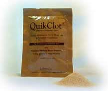 QuikClot pills stop bleeding for a moment