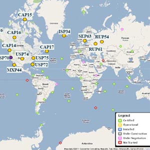 Radioactive clouds spread in the northern hemisphere