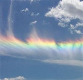 Rare rainbow clouds, beautiful and fanciful