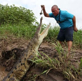 Reckless close to giant crocodiles for 15 years