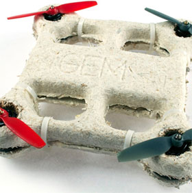 Reconnaissance aircraft from unique biodegradable material