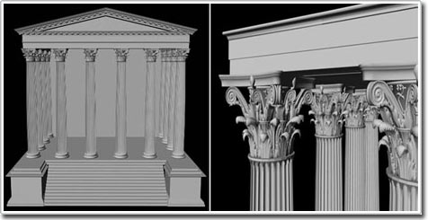 Recreate the first temple of Rome by digital