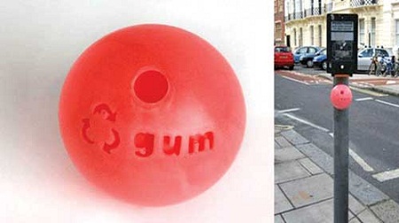 Recycled from chewing gum