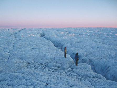 Research on climate change on melting glaciers