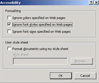 Reset the initial defaults for Internet Explorer 6.0