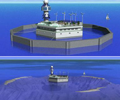 Residential area at sea