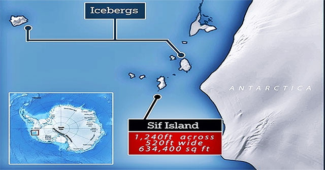 Reveal an unexplored island in Antarctica