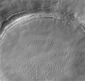 Reveal the mysterious black hole on the Martian crater
