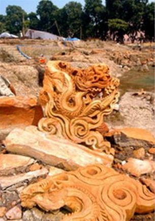 Revealing a complex of ancient architectural foundations in Thang Long Citadel