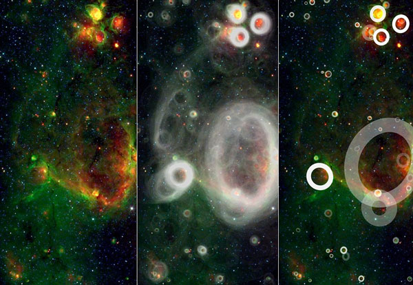 Revealing the first fireworks photo in the universe