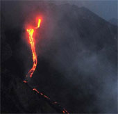 River of fire in Italy