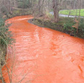 River water turns yellow