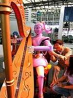 Robot against terrorism, playing harp & X-ray detection