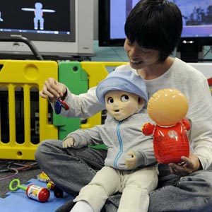 Robot baby like real people