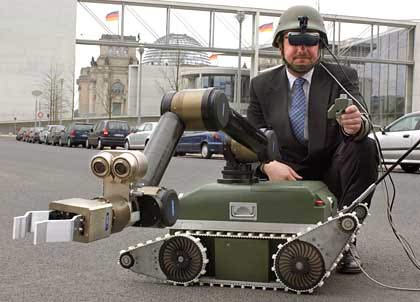 Robot goes to battle
