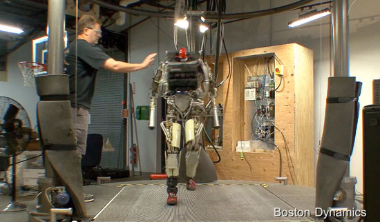 Robot inhaling the soil, exercise