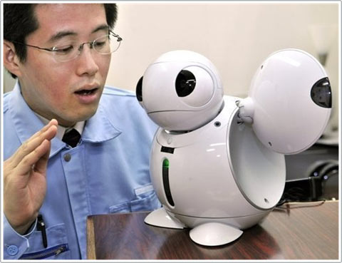Robot knows how to control electronics