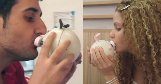 Robots help couples to kiss from afar