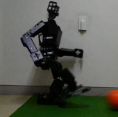 Robots kick the ball like people