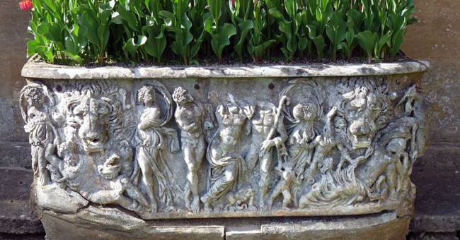 Roman coffin 1,800 years turned into flower pot in British palace