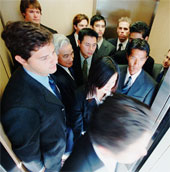 Rules for choosing a place in the elevator