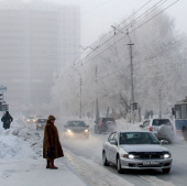 Russia experienced the coldest day in winter