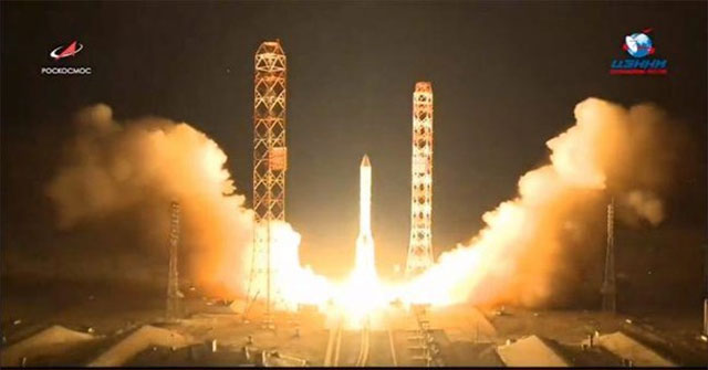 Russia put the strongest communication satellite into orbit with Proton-M missiles