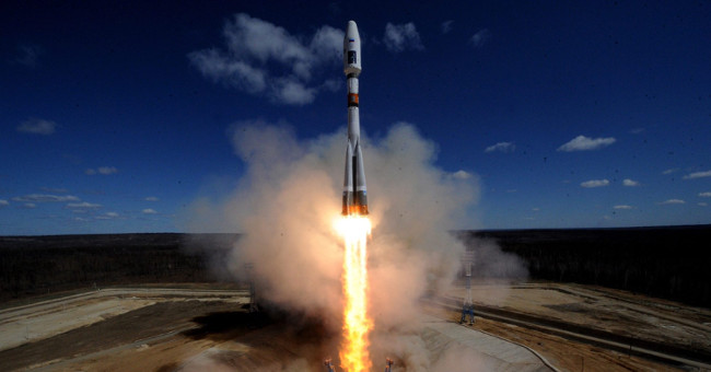 Russia's National Space Corporation launched 73 satellites into 3 orbits