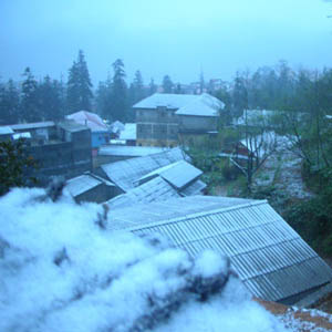 Sa Pa is snowing