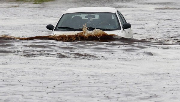 Safe driving techniques on flooded roads