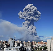 Sakurajima volcano in southern Japan erupted