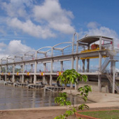 Saline intrusion deep in the dry season of 2013