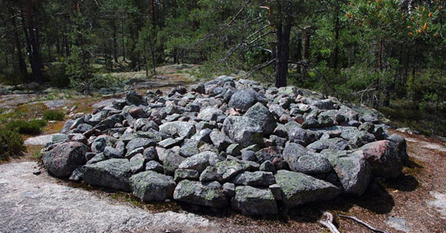 Sammallahdenmaki Bronze Age archaeological site in Lappi