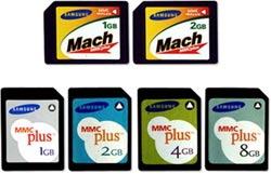 Samsung introduced 8GB MMC memory card