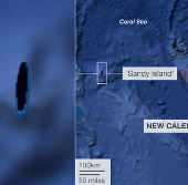 'Sandy ghost island' appeared on the map as confusion