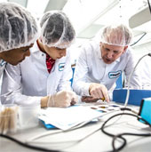Satellite test of self-patching materials