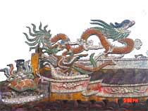 Sculpture of communal house in Vietnam