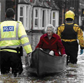 Sea level rise and great risk of flooding in the world