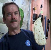 See astronauts prepare food on the universe