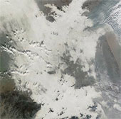 See Chinese dust smoke from space