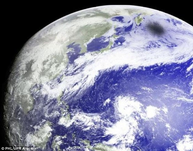 See eclipse images taken from satellites