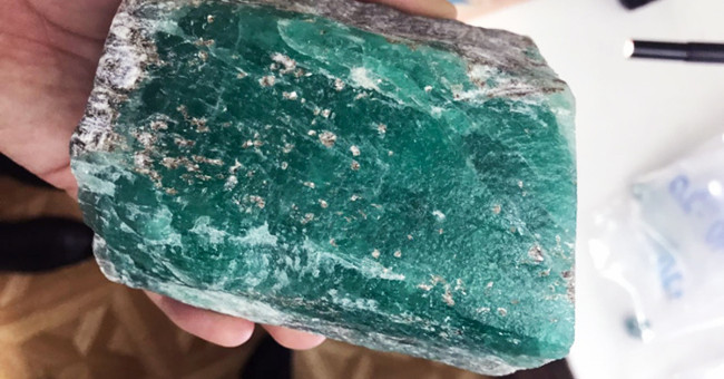 See giant blocks of emeralds in Russia