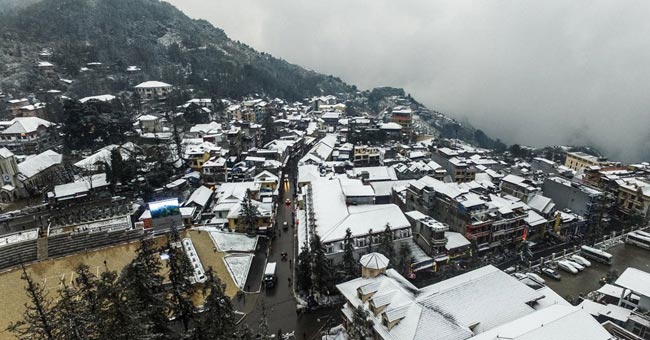 See Sa Pa in the snow looking from above