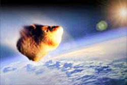 Seeing back the dangerous meteorite