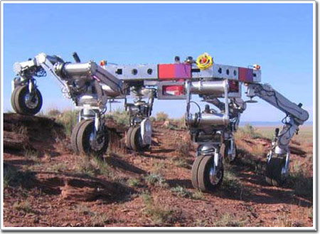Self-propelled vehicles go on many terrains