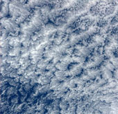 Set of beautiful cloud images viewed from the International Space Station