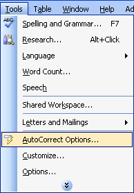 Set the mode to automatically edit words when typing text
