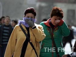 Severe pollution due to dense sand dust in northern China