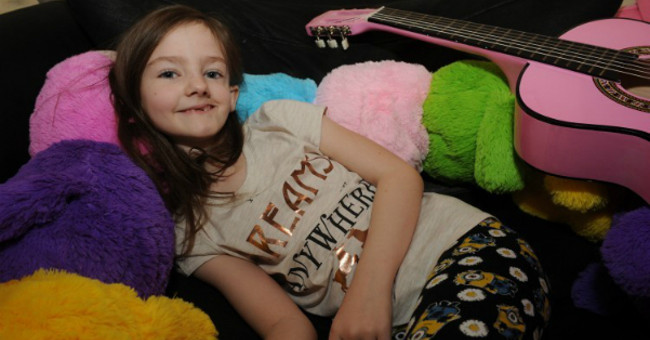 She has a face deformed by rare syndrome