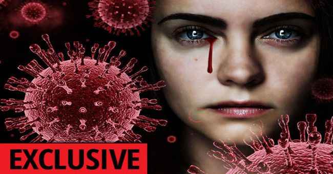 Shock warning: The disease bleeds in the eyes of a Ebola pandemic